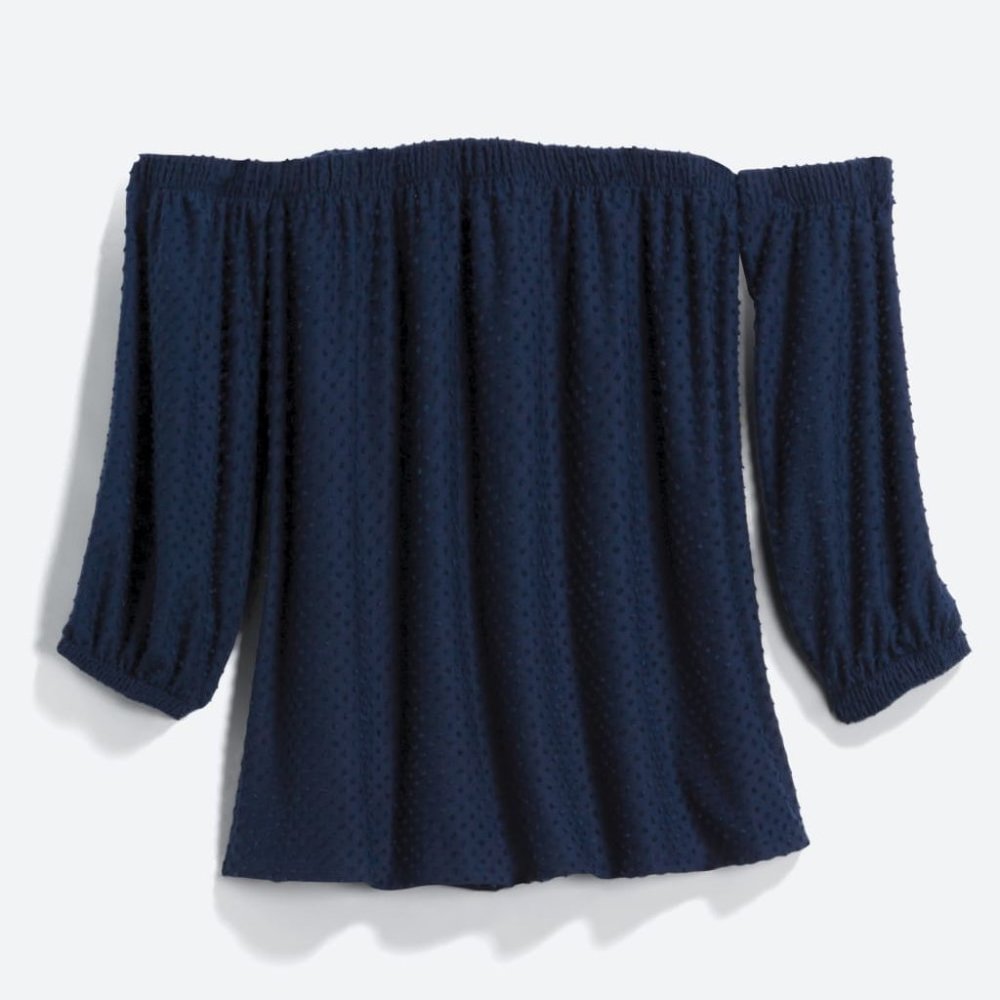 Cece StitchFix Duplin TexturedOff the Shoulder Top